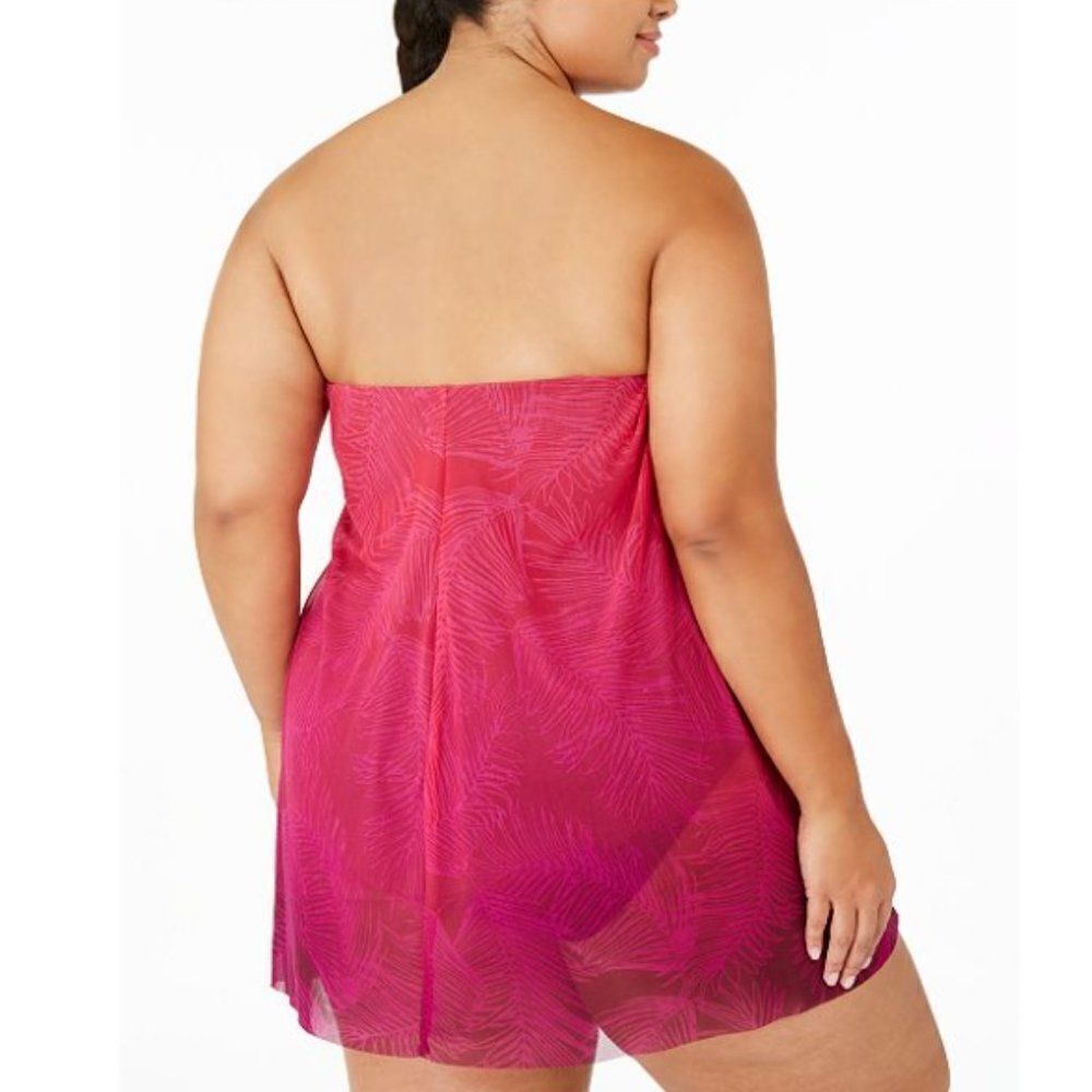 Lauren Ralph Lauren Pink and Purple Mesh One Piece Swimsuit - Picture 2 of 2